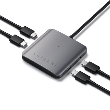 satechi aluminium 4 port usb-c hub (space grey)